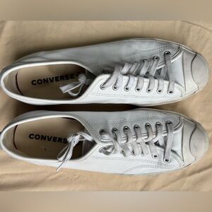 Converse Men's Jack Purcell White Leather Shoes size 11
